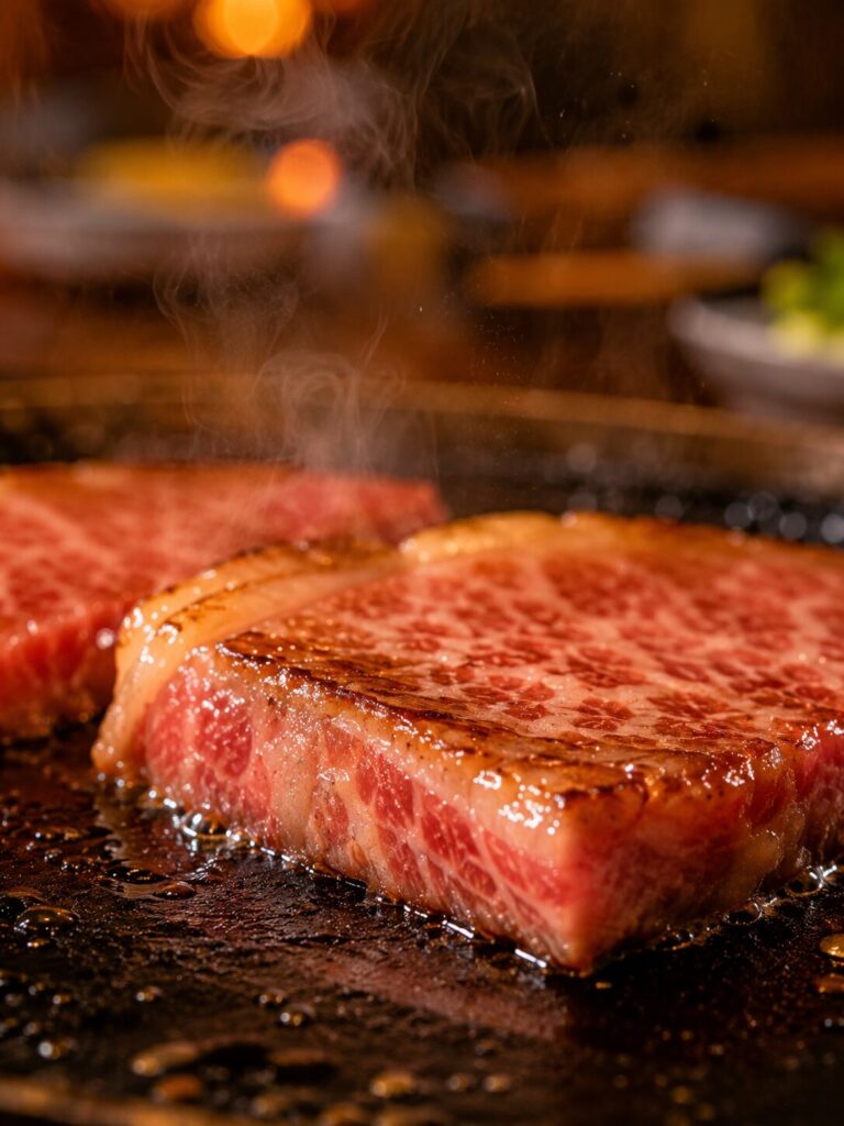 代替テキスト：サシの入った和牛ロースのアップイメージ（※AI生成画像）